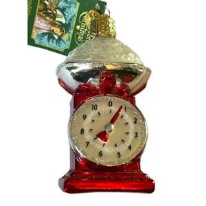 OWC Old World Christmas Blown Glass Ornament 32485 Kitchen Scale 2021 W/ Box NOS